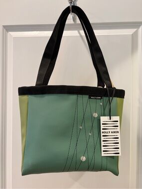 Holly Aiken Green Two-Tone Everyday Tote